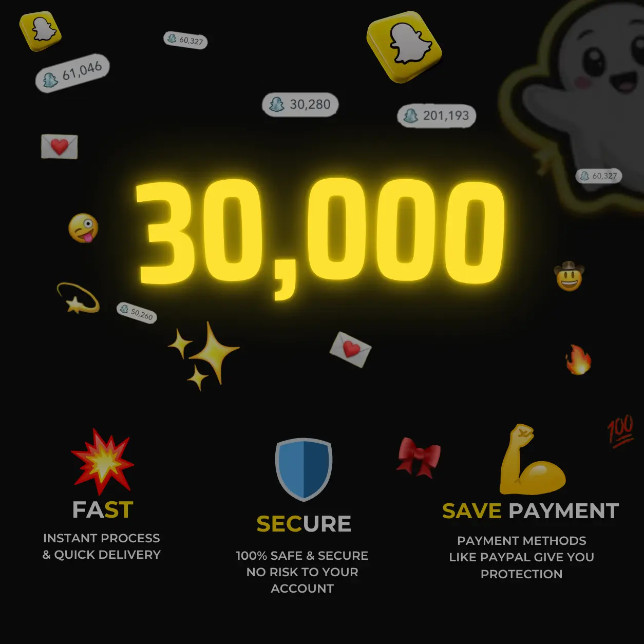 Koop 30.000 Snapchat score — snel boost pakket
